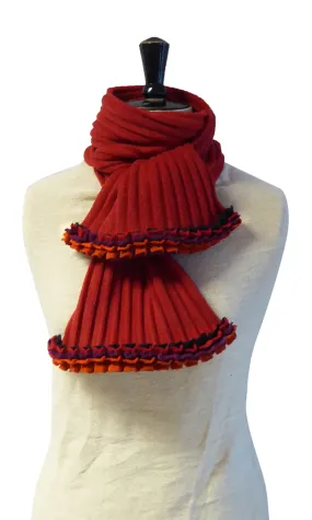 Ruffle Scarf - Flame