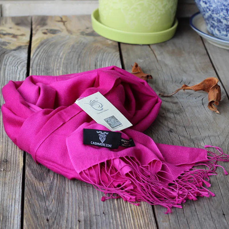 Shaded Pashmina Scarf Bright Pink