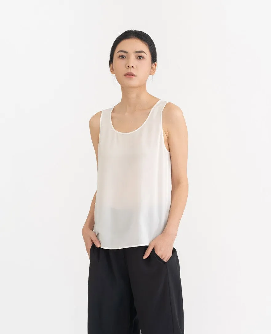 Silk Scoop Neck Tank