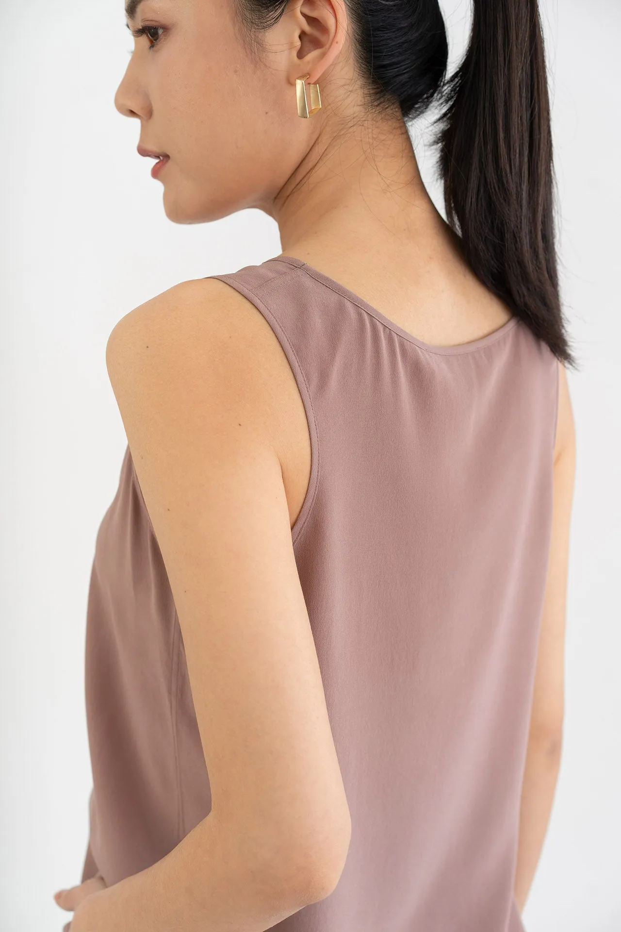 Silk Scoop Neck Tank