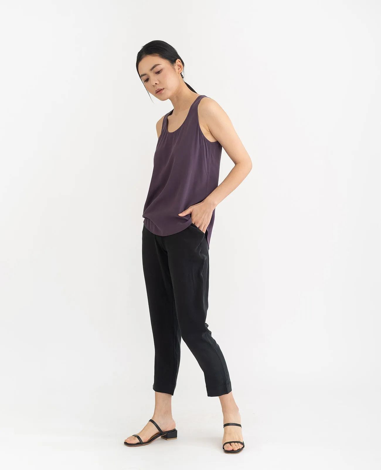 Silk Scoop Neck Tank