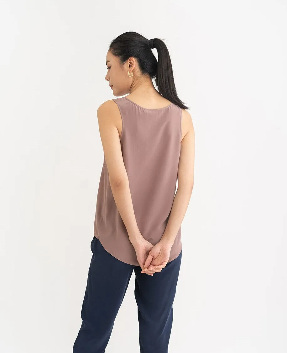 Silk Scoop Neck Tank