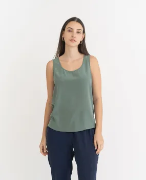 Silk Scoop Neck Tank