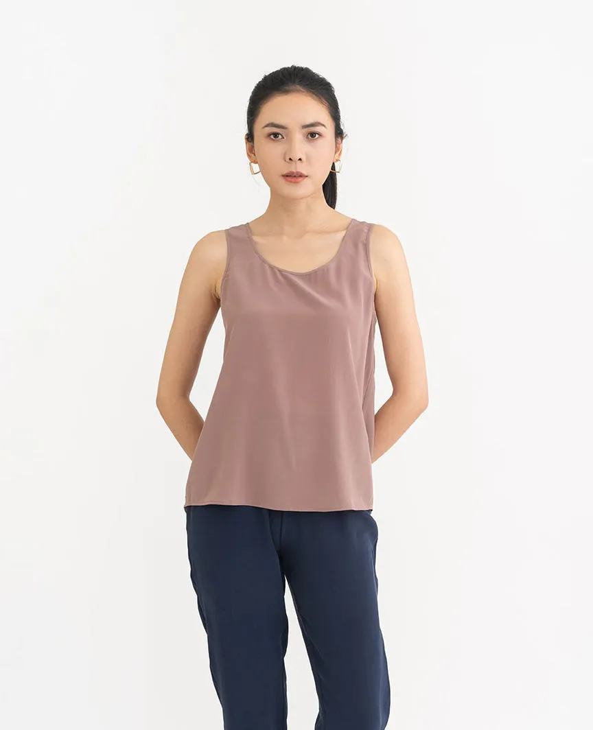 Silk Scoop Neck Tank