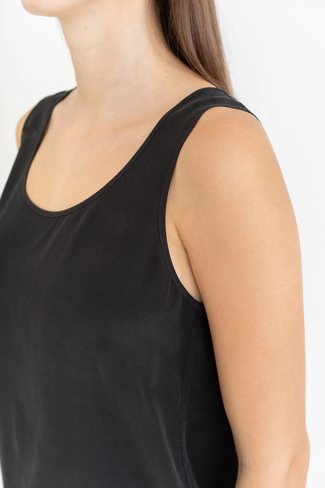 Silk Scoop Neck Tank