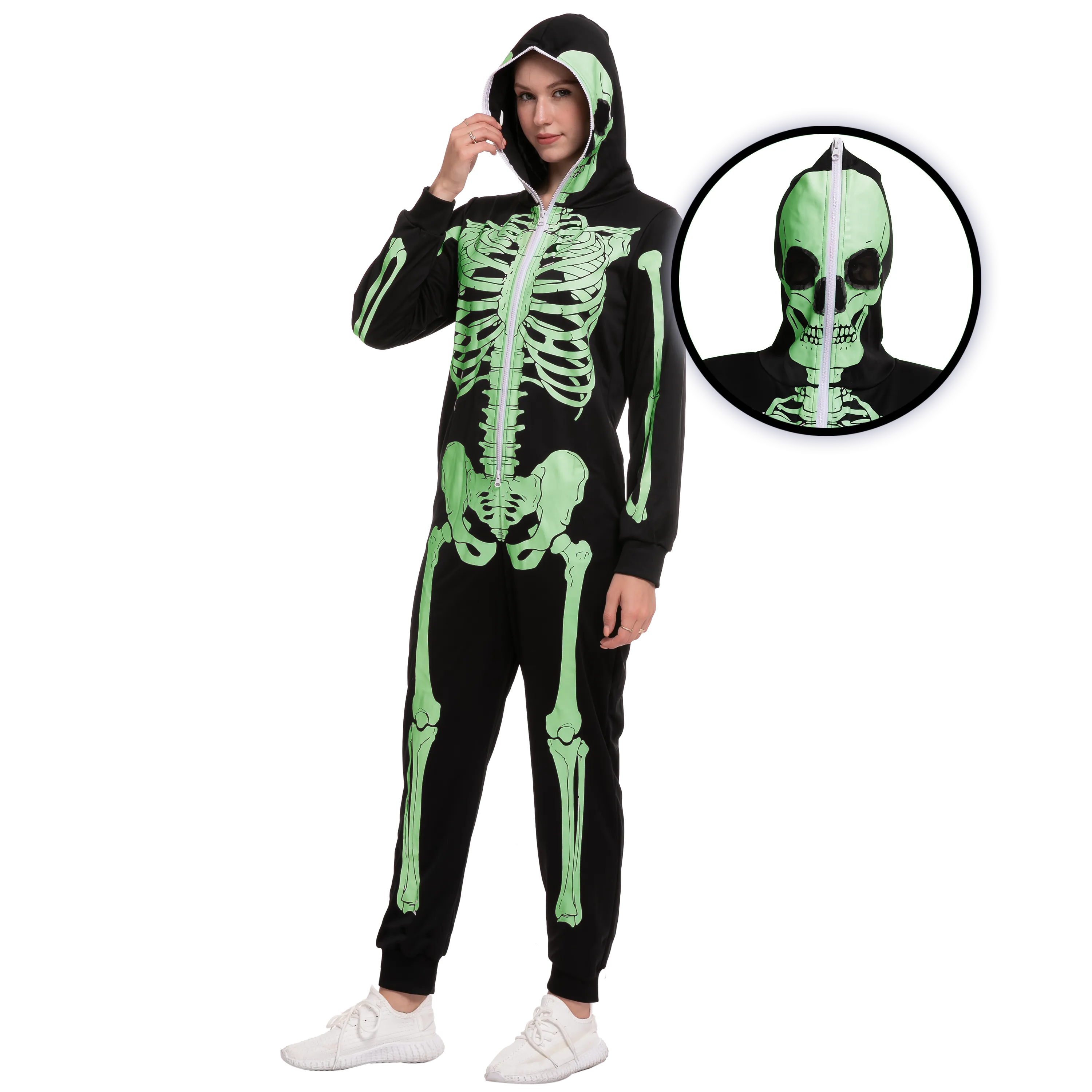 Skeleton Glow in the Dark jumpsuit for Women