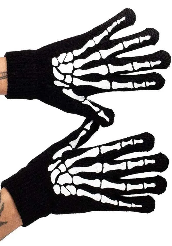 Skeleton Hands Winter | KNIT GLOVES