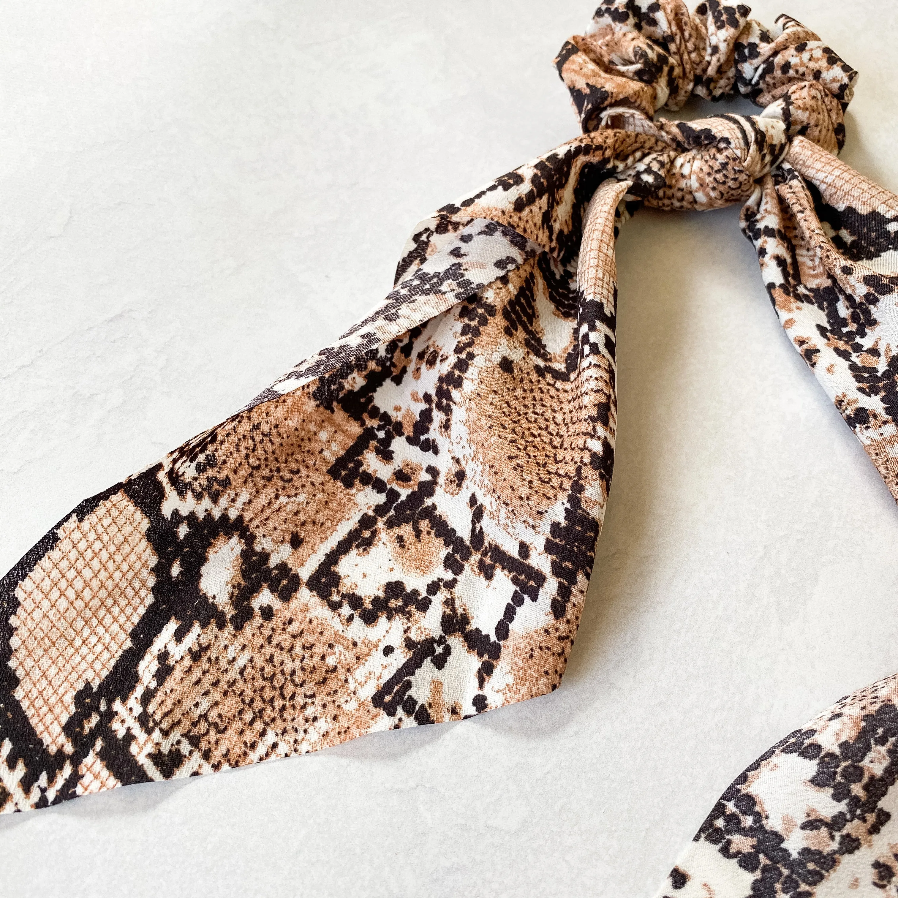 Snake Print Scarf Scrunchie