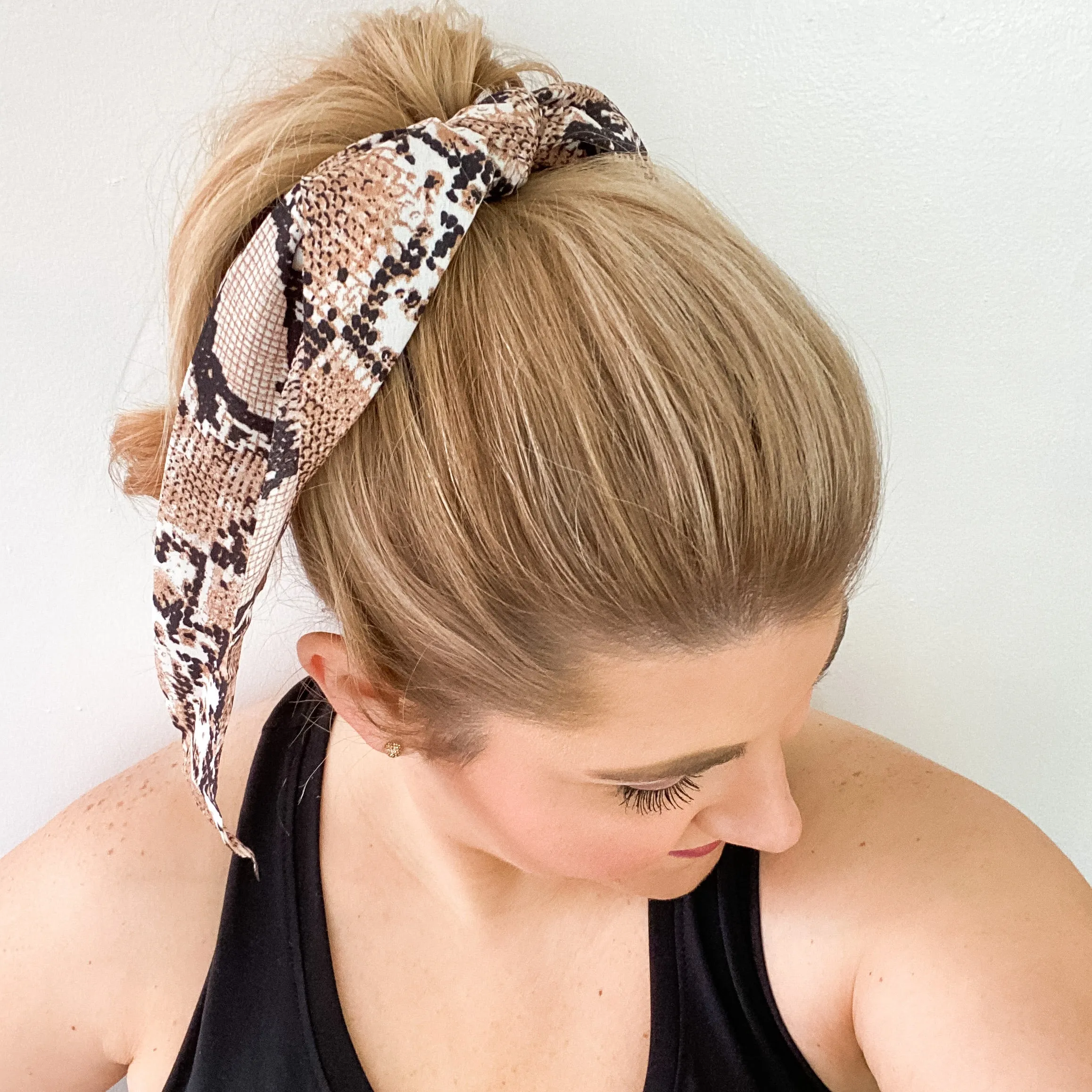 Snake Print Scarf Scrunchie