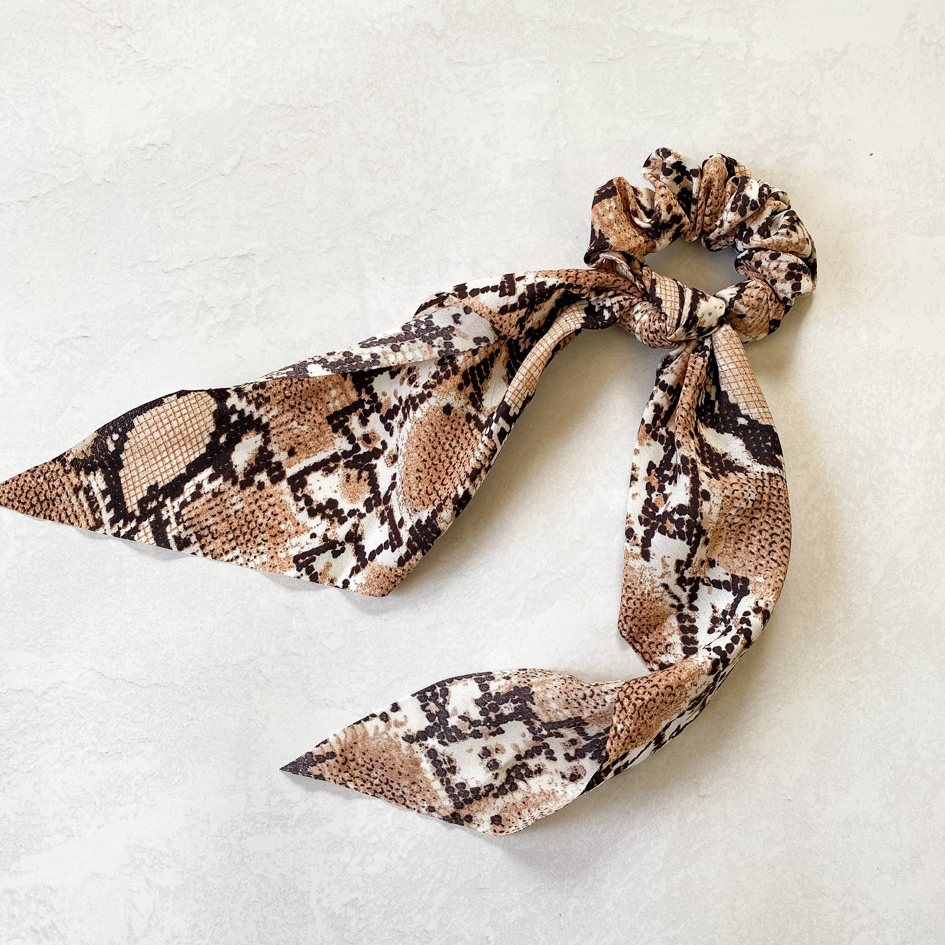 Snake Print Scarf Scrunchie