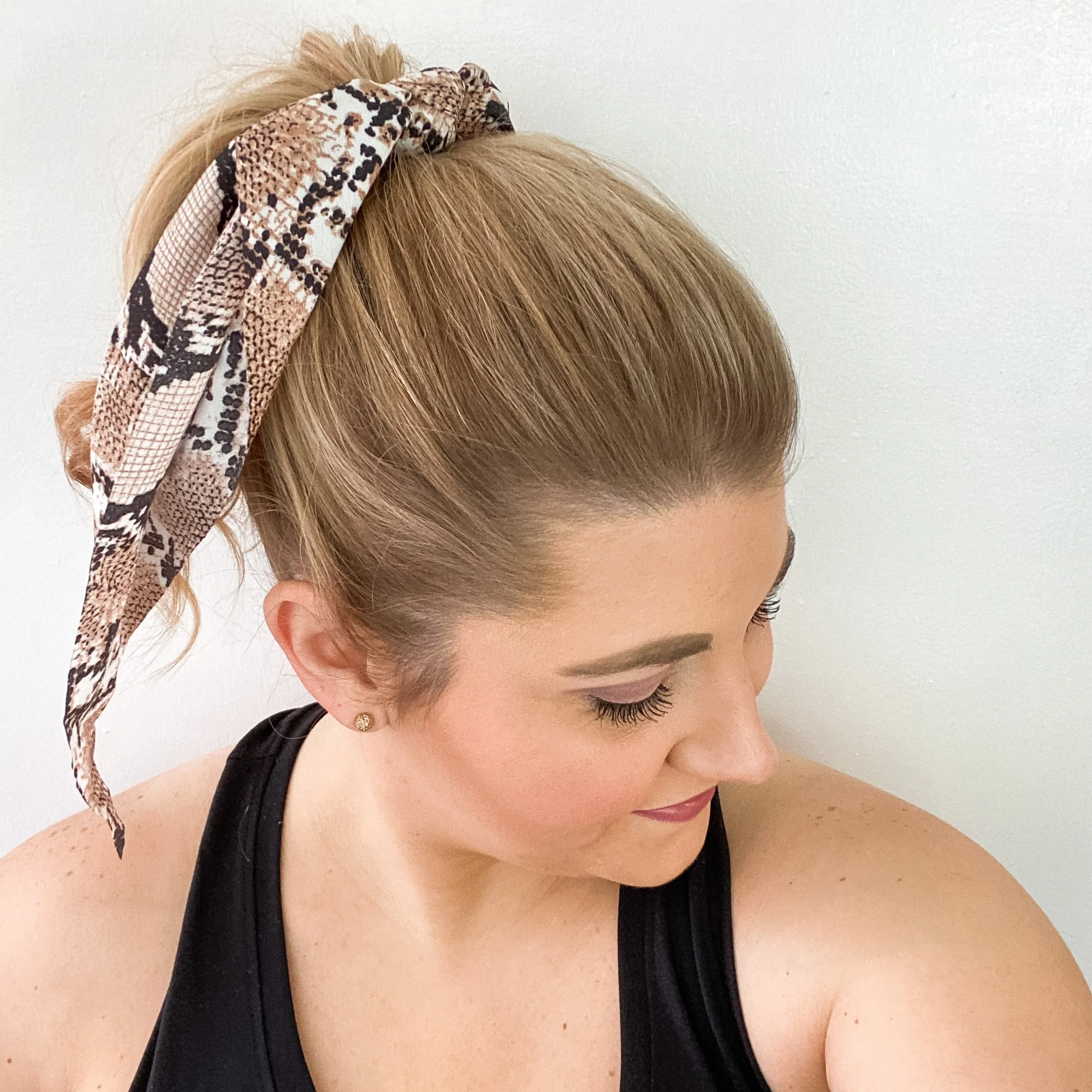 Snake Print Scarf Scrunchie