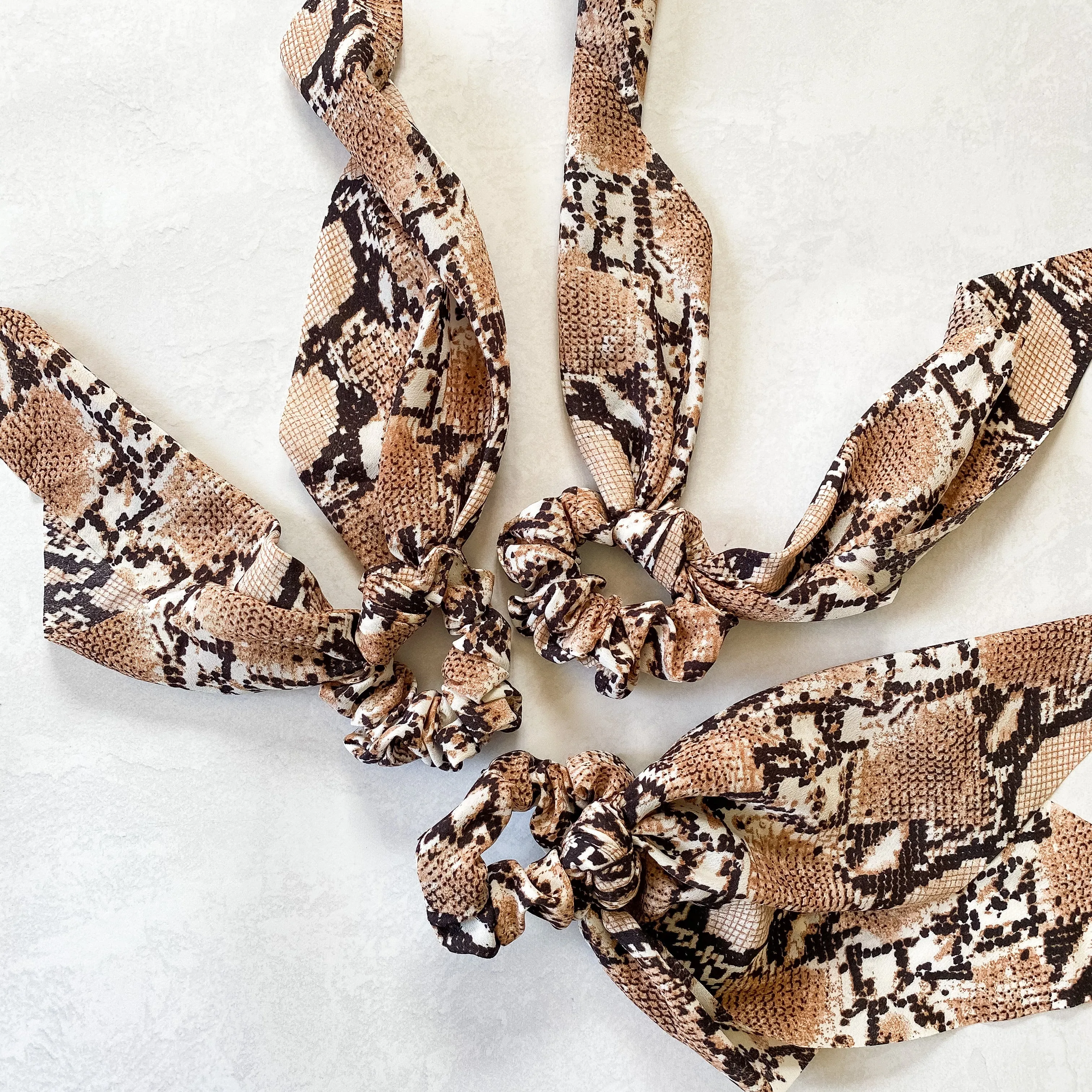 Snake Print Scarf Scrunchie