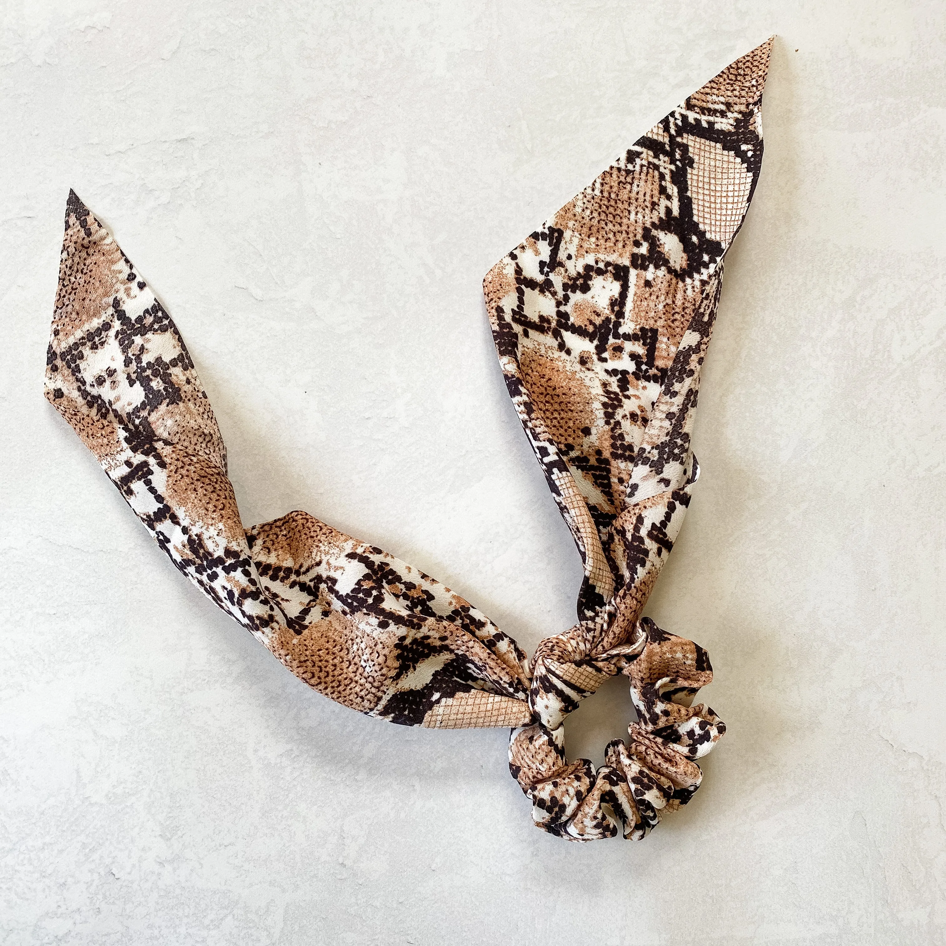 Snake Print Scarf Scrunchie