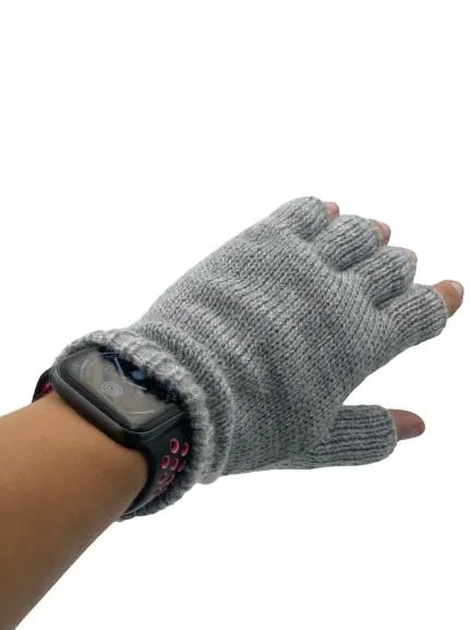 Solid Color Fingerless Alpaca Gloves