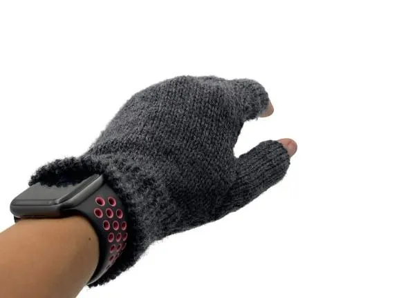 Solid Color Fingerless Alpaca Gloves