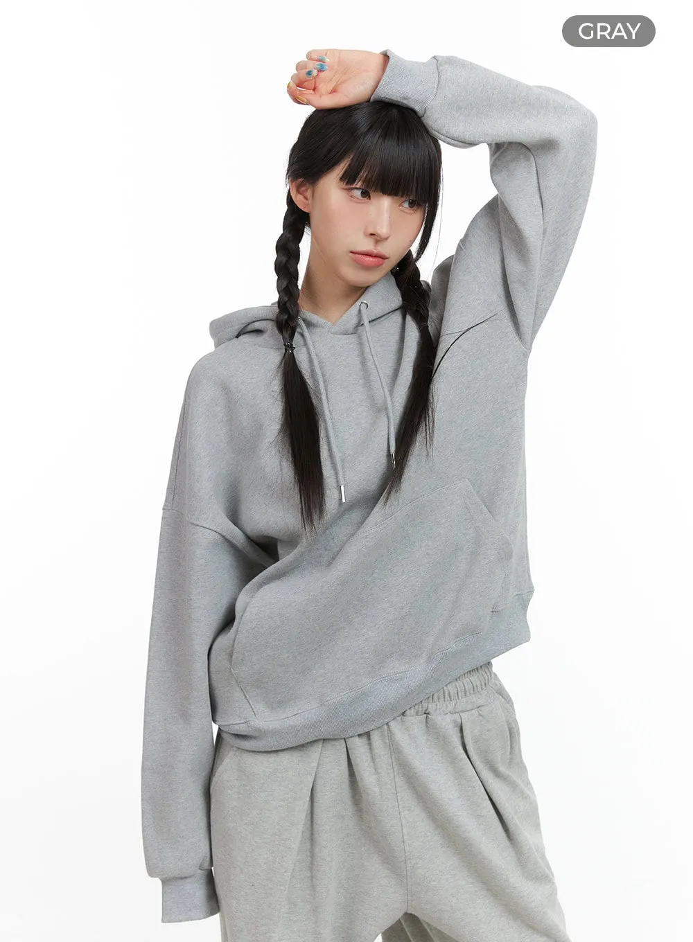 Solid Oversized Sweat Hoodie (UNISEX) CG408