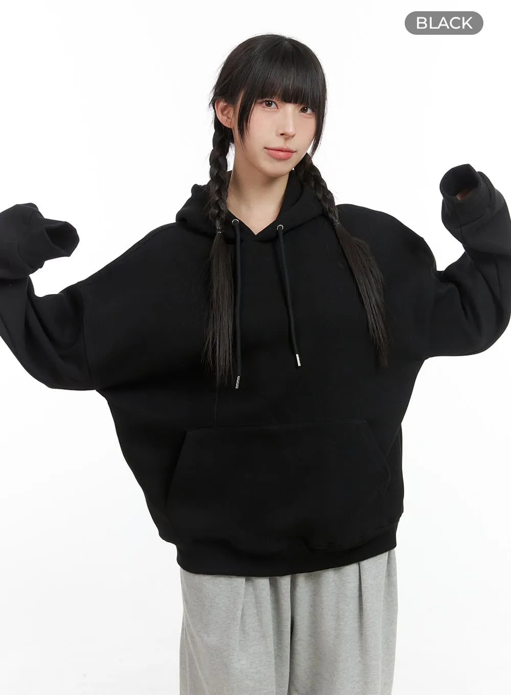 Solid Oversized Sweat Hoodie (UNISEX) CG408