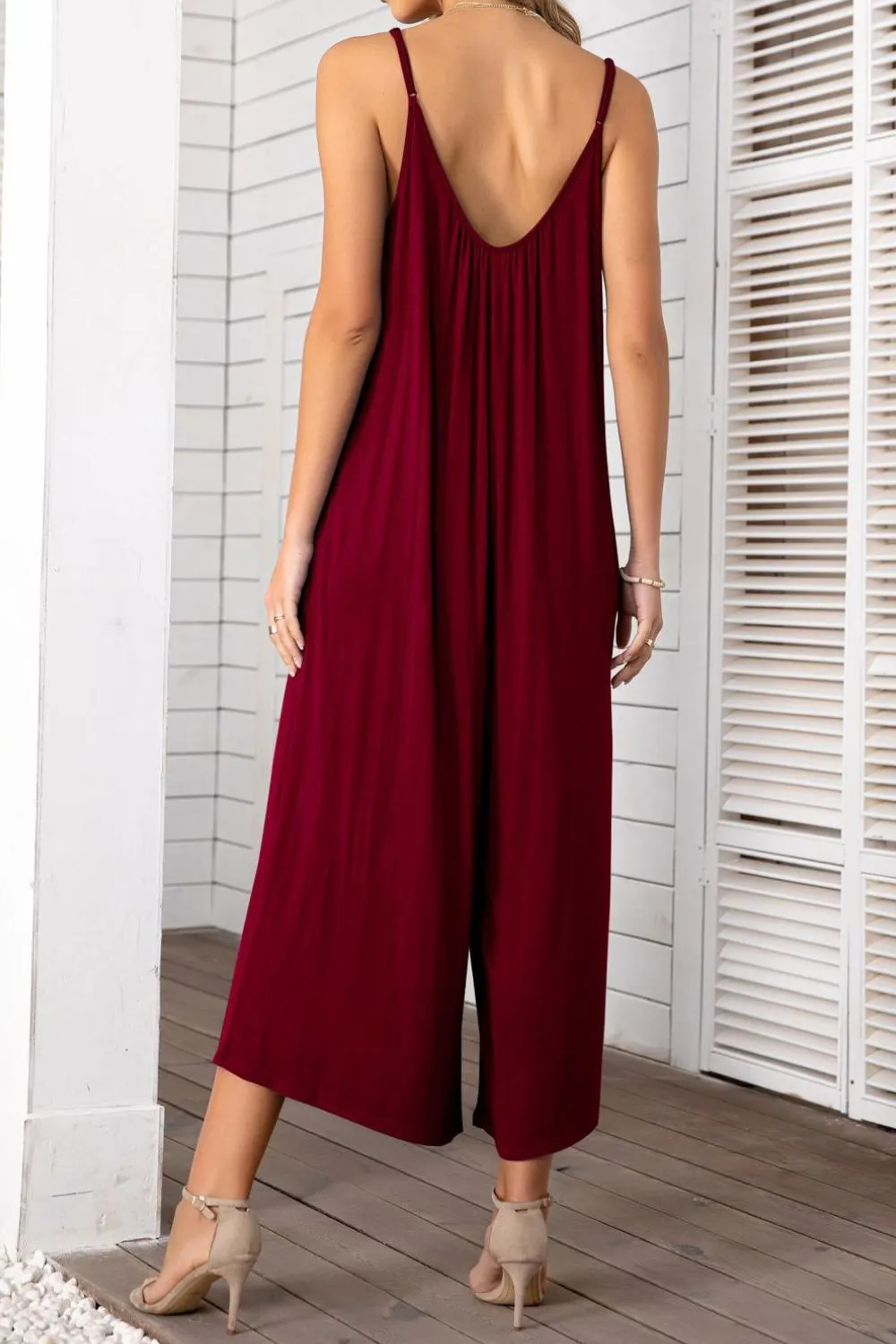 Spaghetti Strap Scoop Neck Jumpsuit