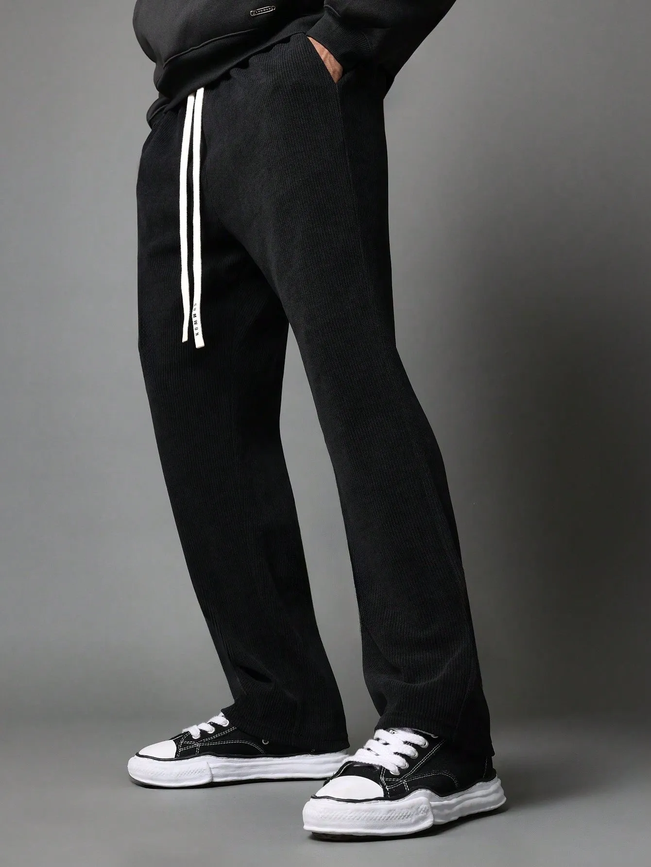 Straight Fit Sweatpants With Drawcord