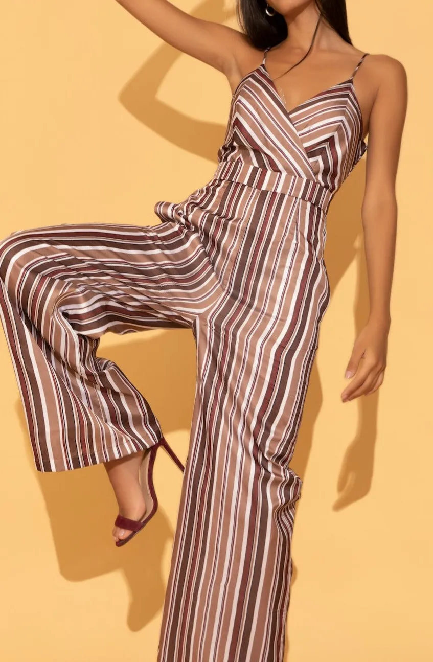 Striped Casual Jumpsuit