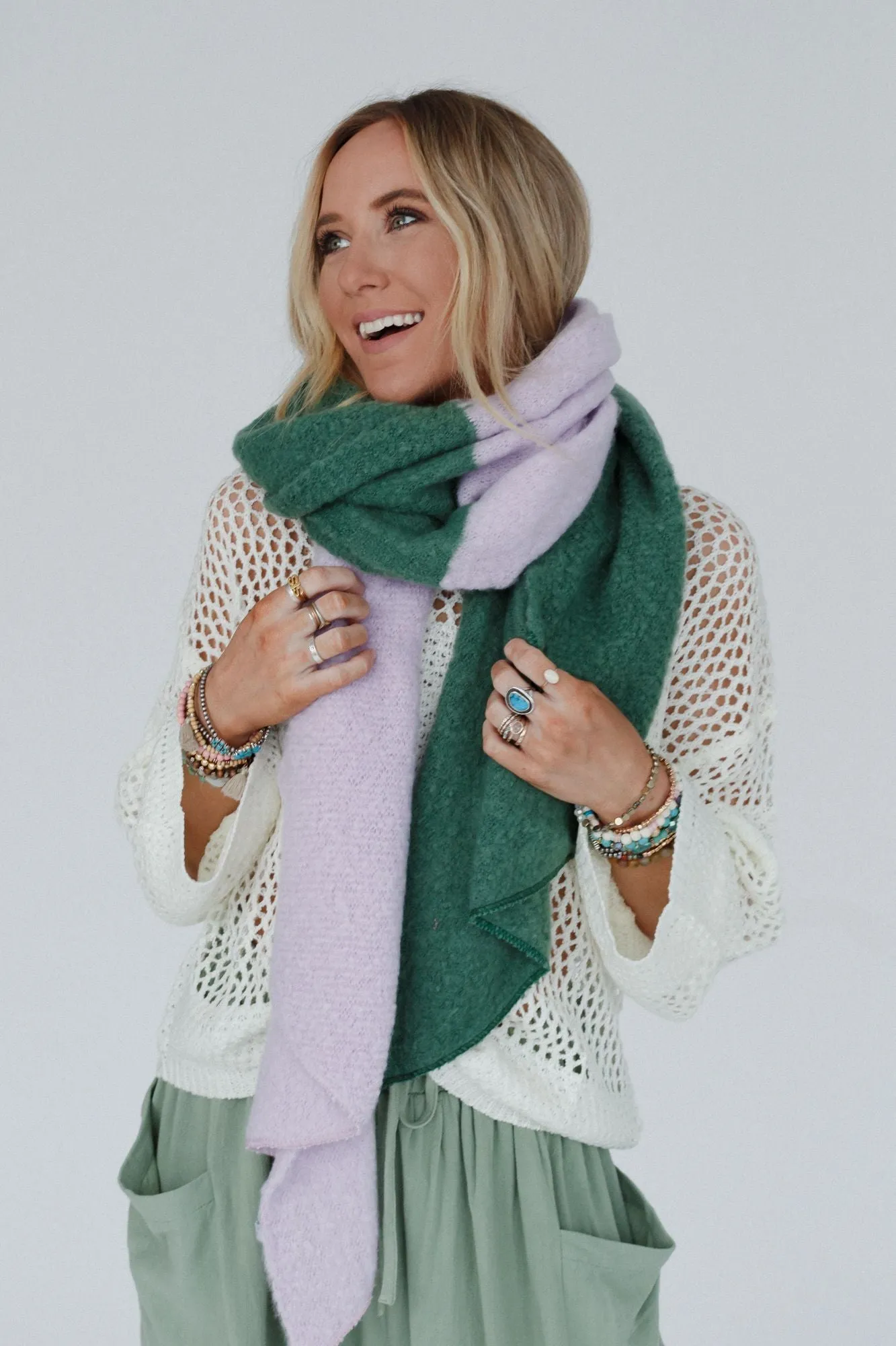 Sunset Shades Cozy Scarf - Lavender Multi