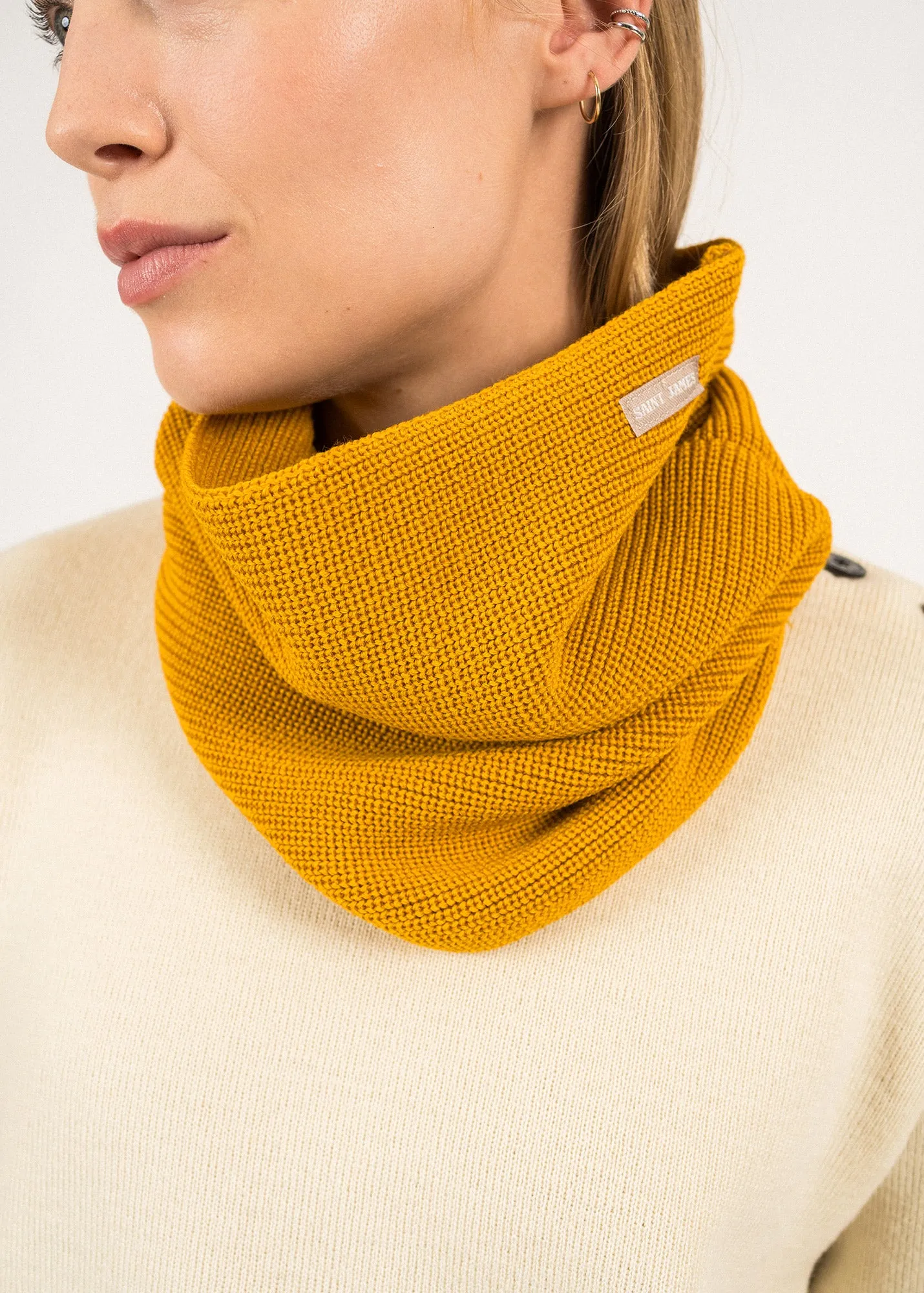 Tarnos snood - in wool, plain (AMBRE)