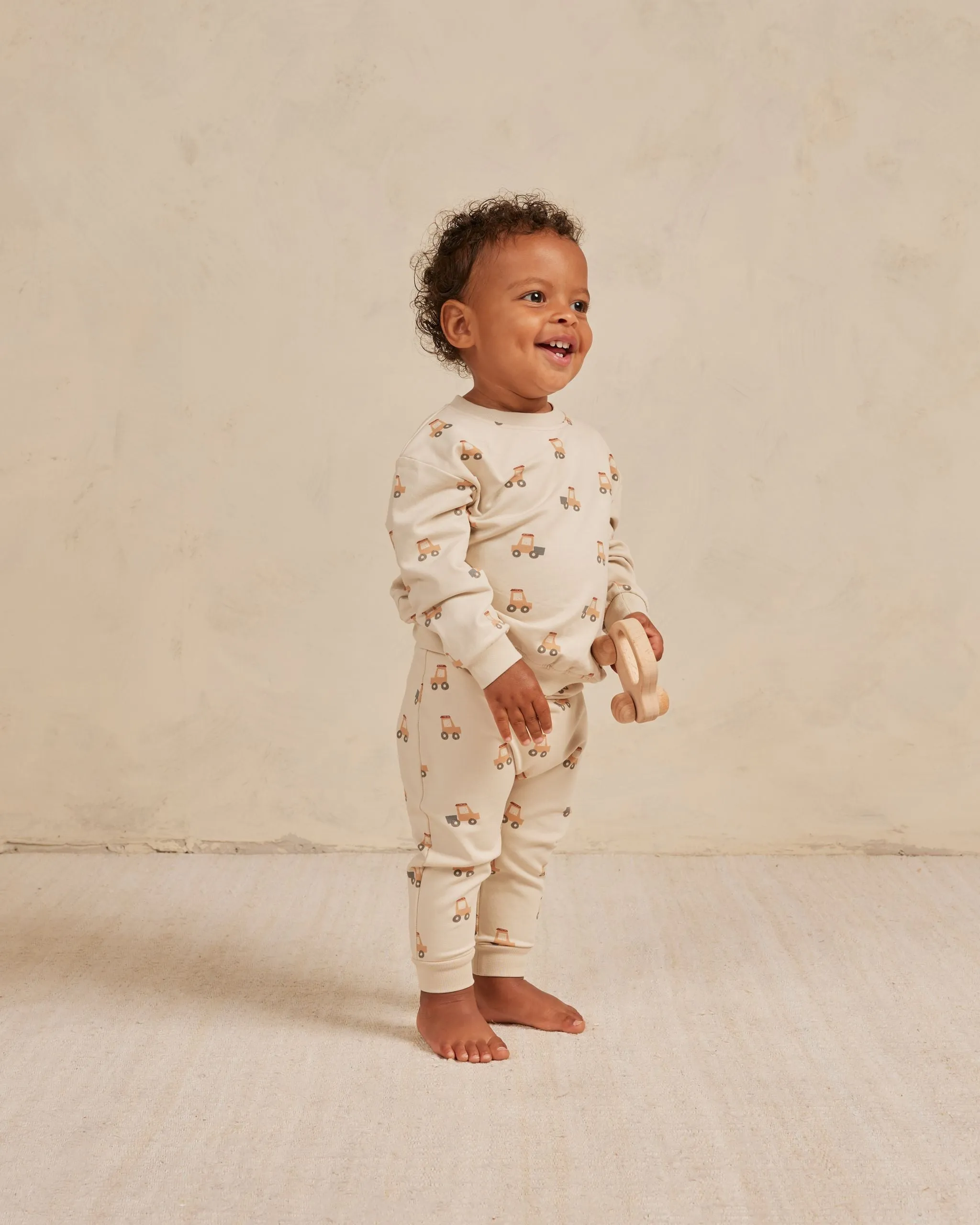 The Fleece Sweatshirt by Quincy Mae - Tractors - BABY