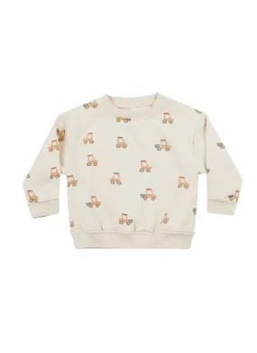 The Fleece Sweatshirt by Quincy Mae - Tractors - BABY