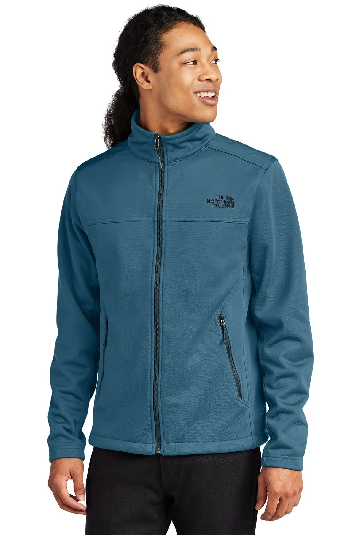 The North Face Ridgewall Soft Shell Custom Jackets, Shady Blue