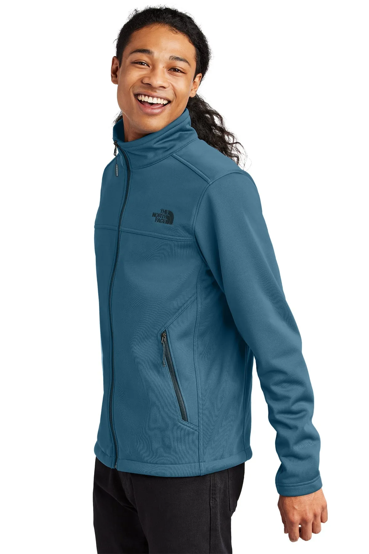 The North Face Ridgewall Soft Shell Custom Jackets, Shady Blue