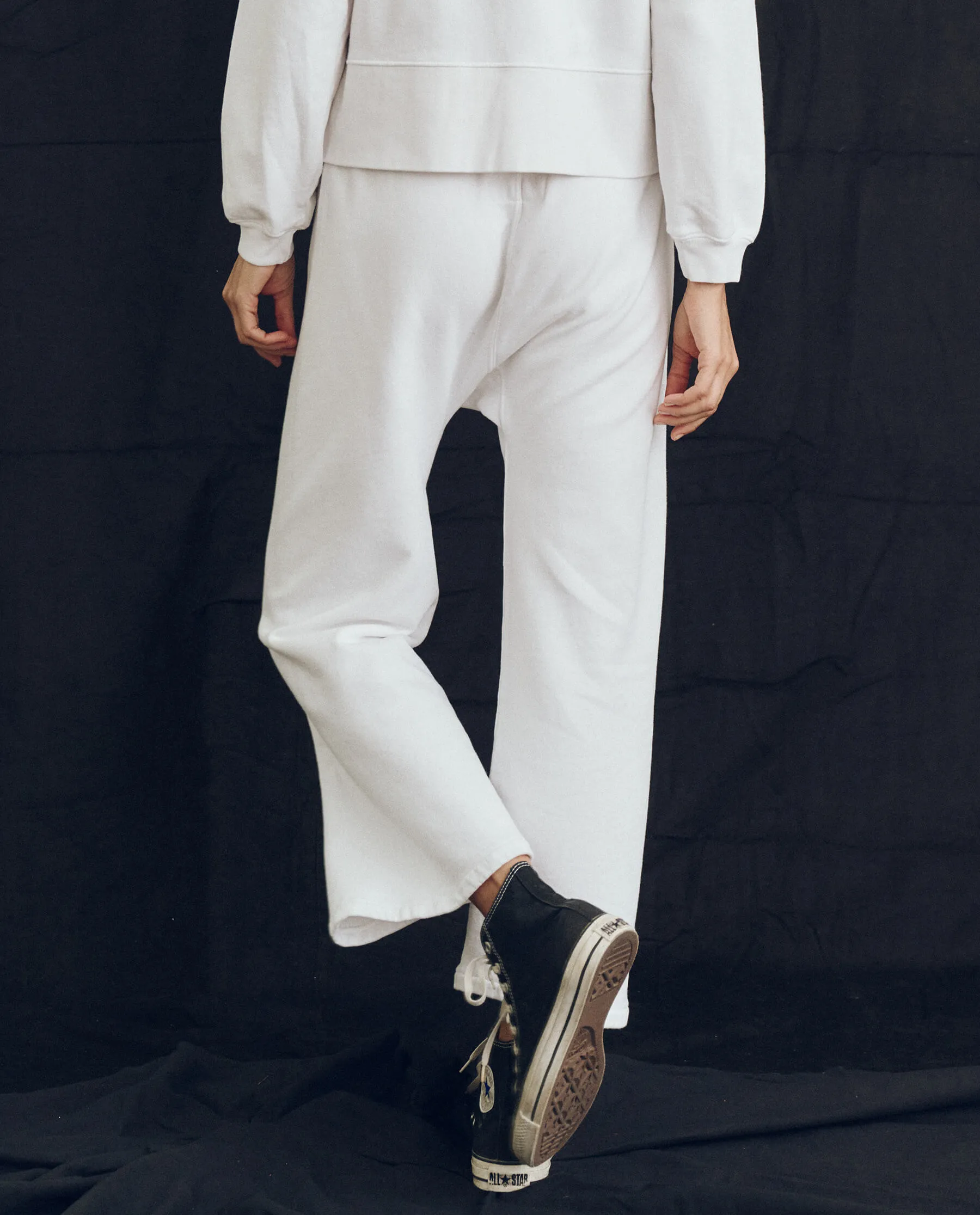 The Relay Sweatpant. Solid -- True White