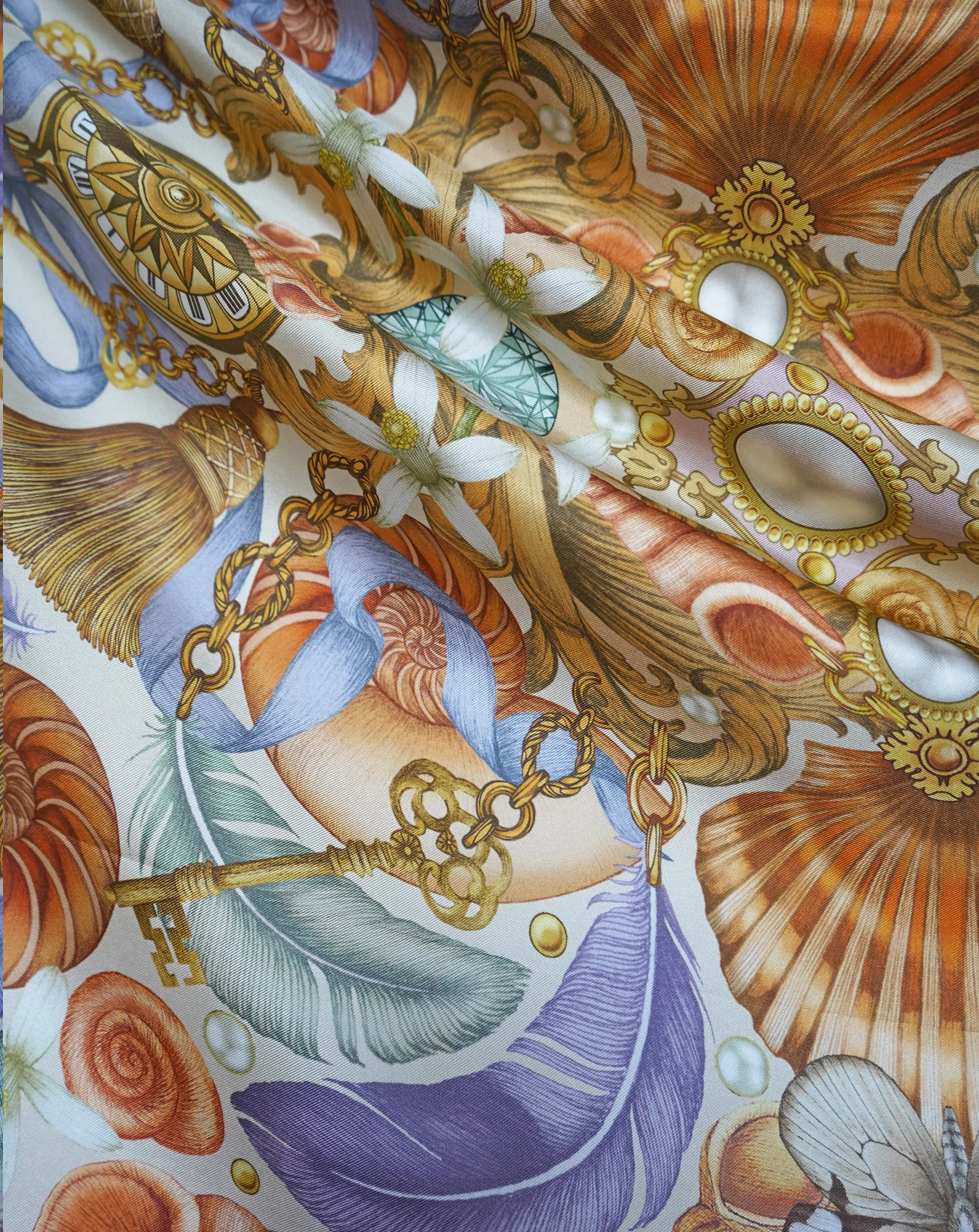 The Shell & Starfish Silk Scarf | 90x90cm [Preorder]