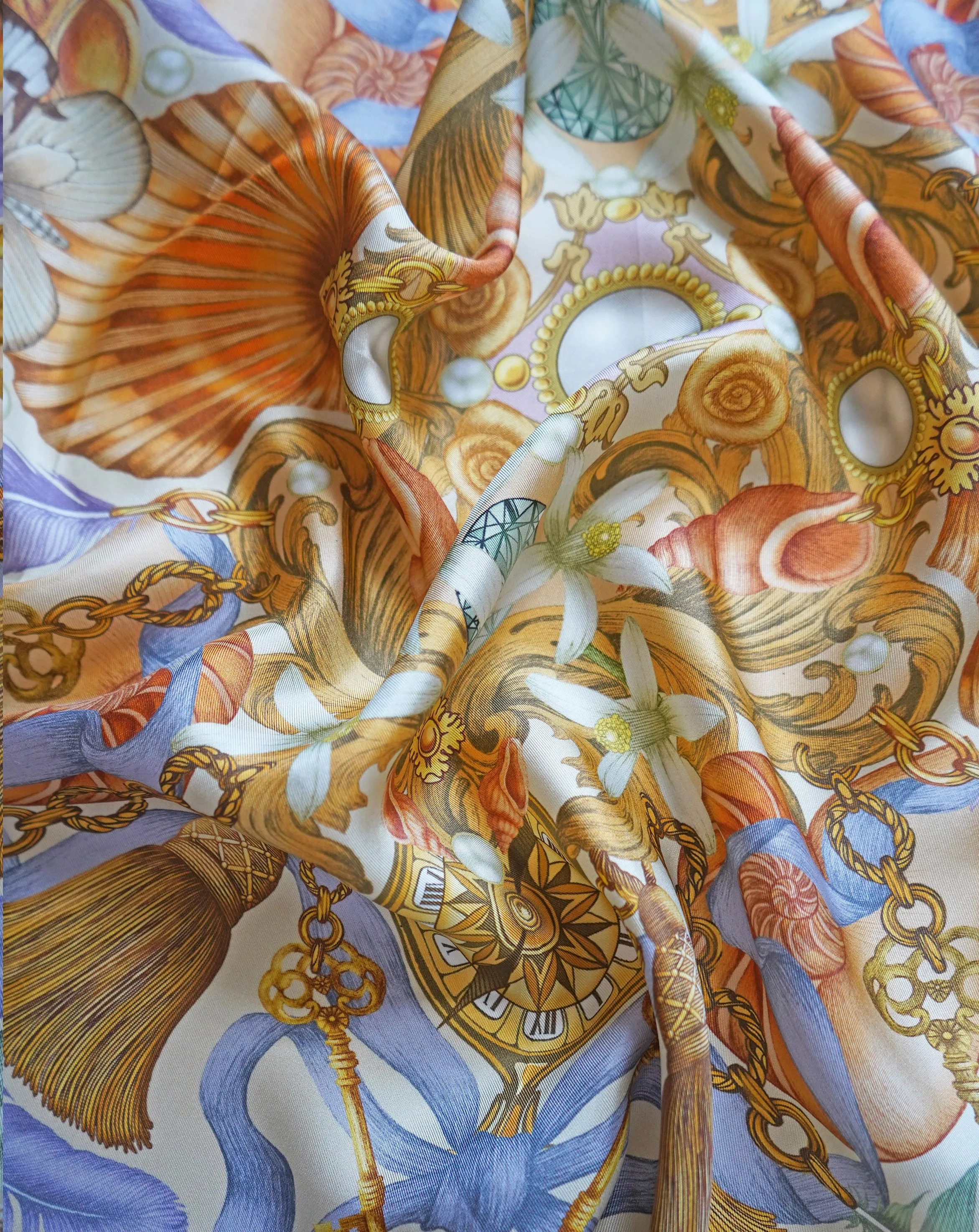 The Shell & Starfish Silk Scarf | 90x90cm [Preorder]