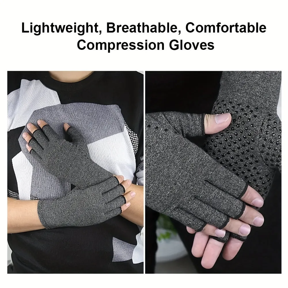 Thermal Fingerless Compression Gloves for Winter Workouts