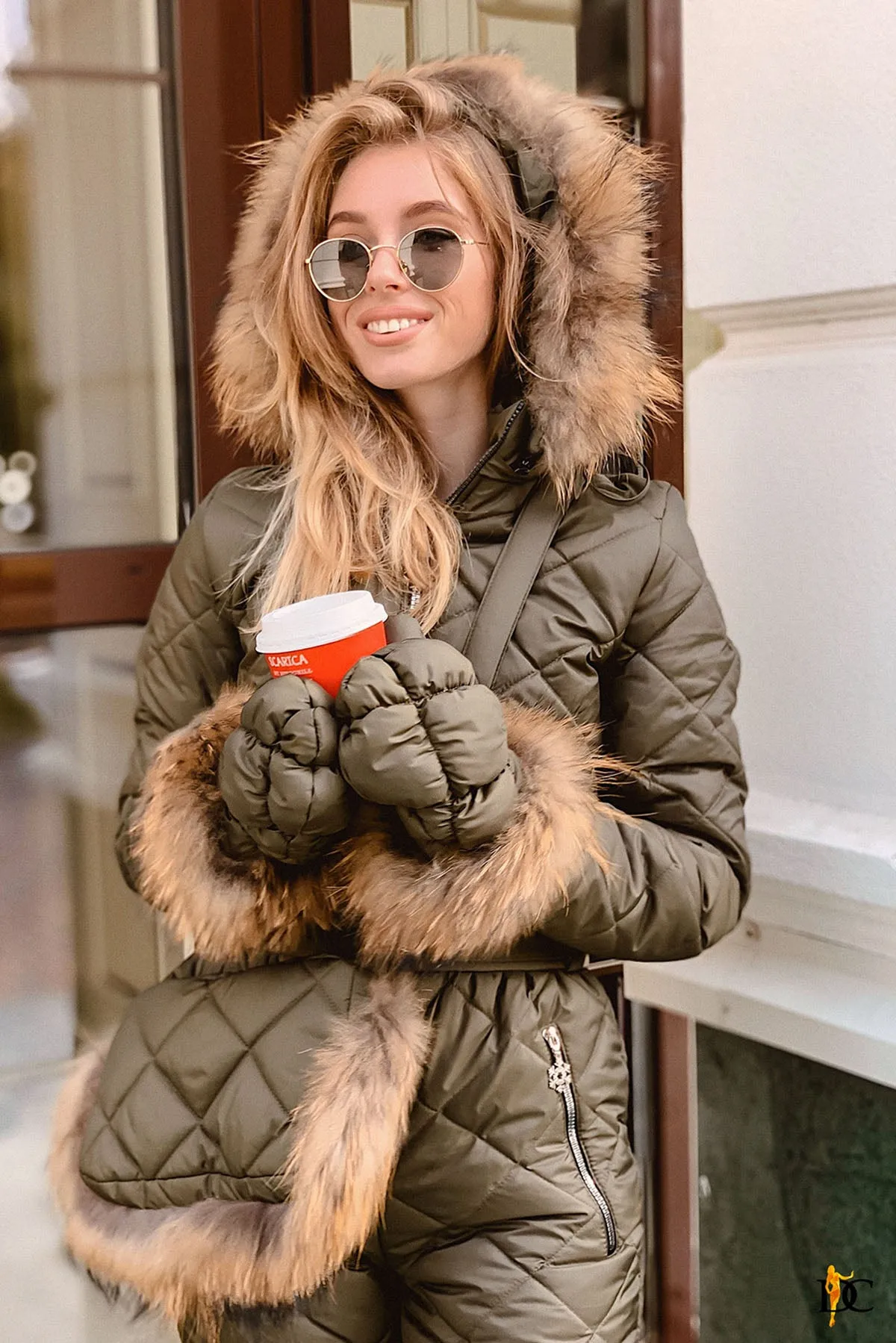 Trendy Winter Jumpsuit Handbag Gloves Women Clothes