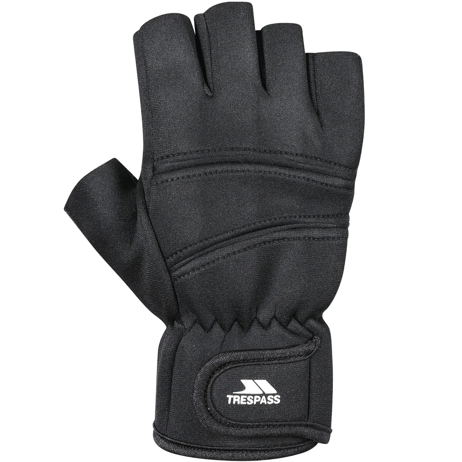 Trespass Adults Carradale Fingerless Gloves - Black