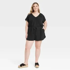 Universal Thread Women's Short Sleeve Rompers Casual Short Jumpsuit