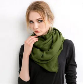 VIGROCK C13 Knit Wool Long Scarf for Women