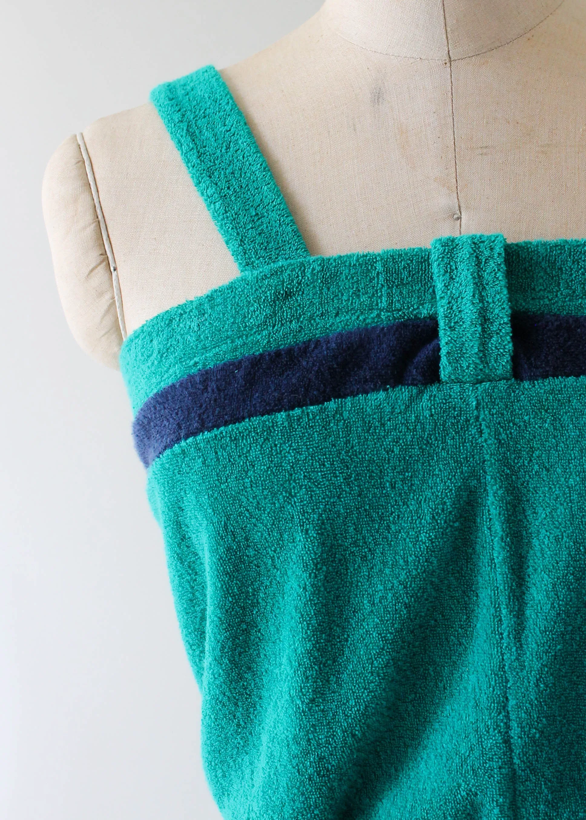 Vintage 1970s Green Terrycloth Jumpsuit