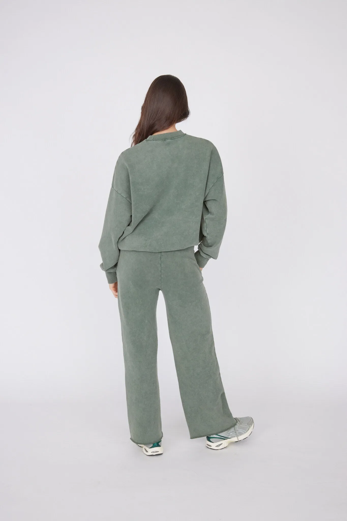 Vintage Wide Leg Sweatpants - Khaki