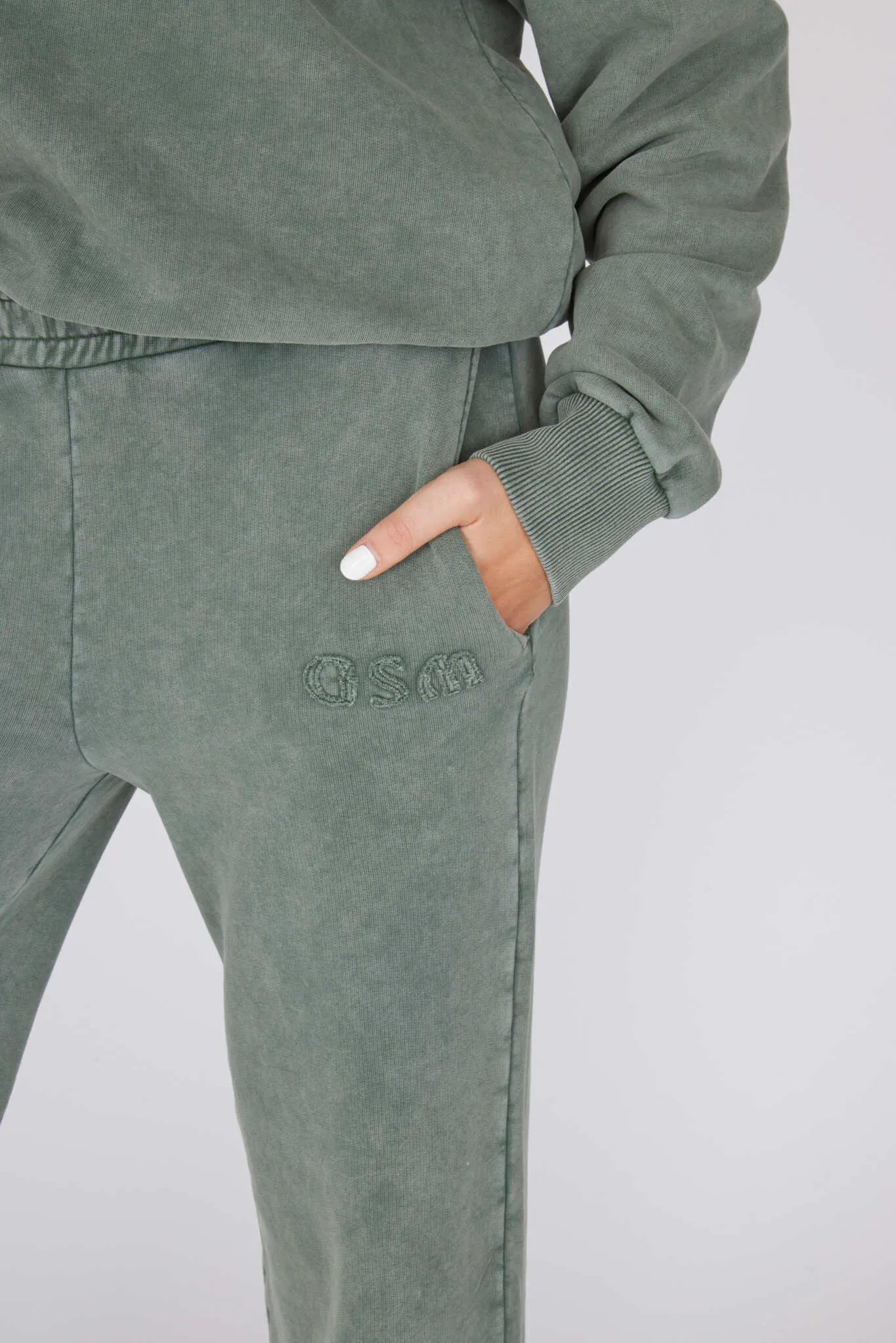 Vintage Wide Leg Sweatpants - Khaki