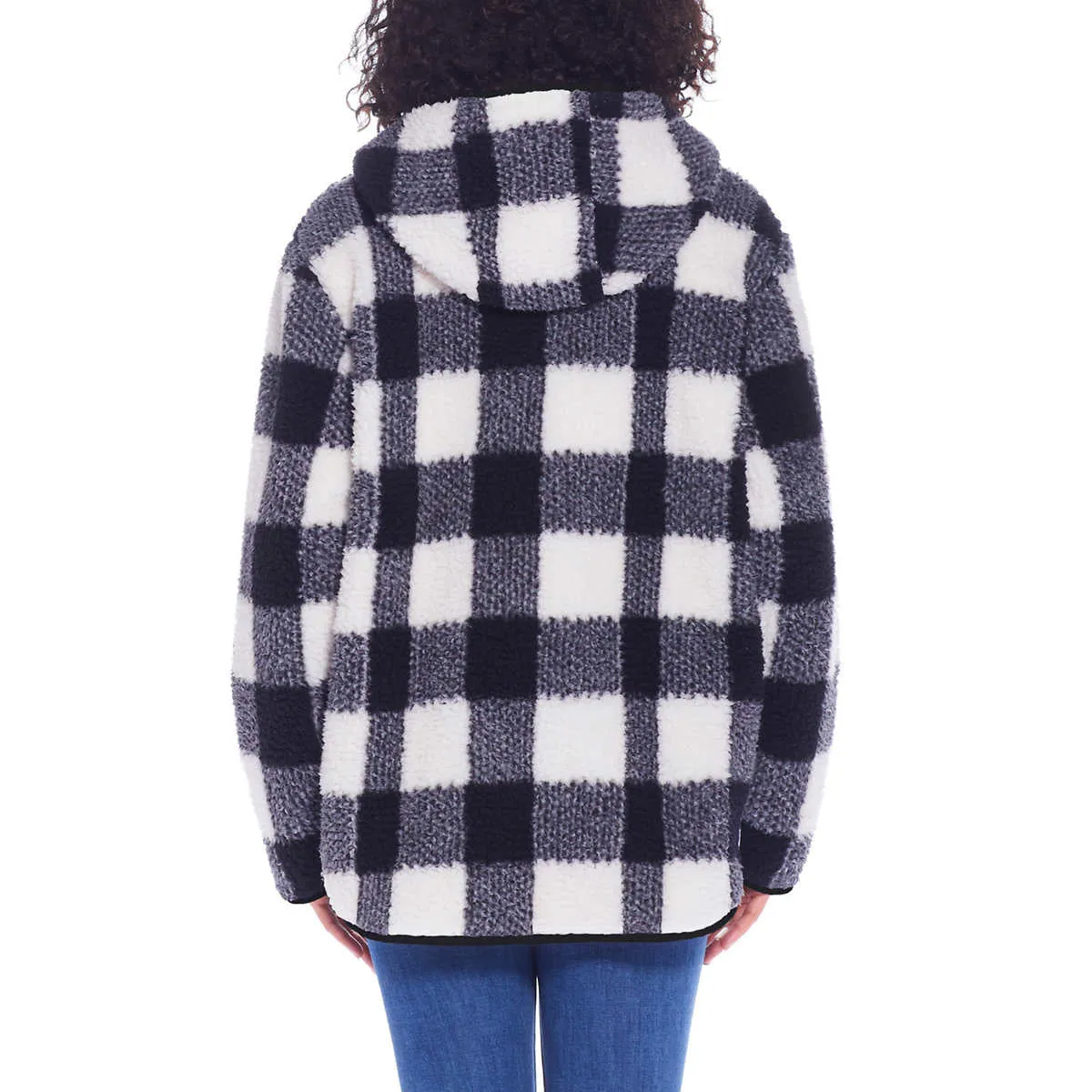 Weatherproof Women's Reversible Ultra Cozy Plush Fleece Plaid Jacket