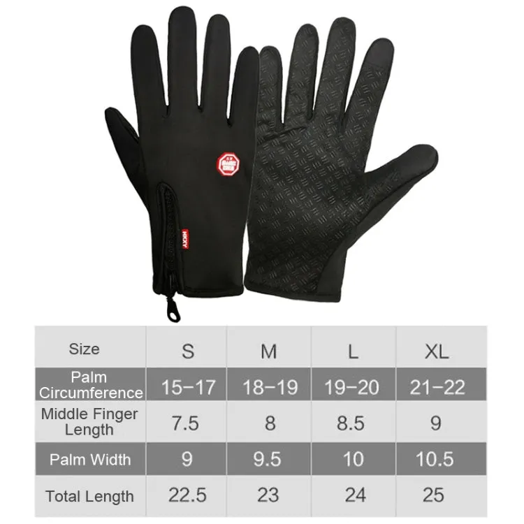 Winter Outdoor Riding Sports Waterproof Touch Screen Glove, Size: XXL(H041 Red)