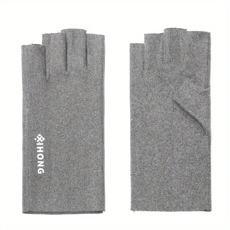 Winter Warm Half Finger Touch Screen Fleece Gloves for Women