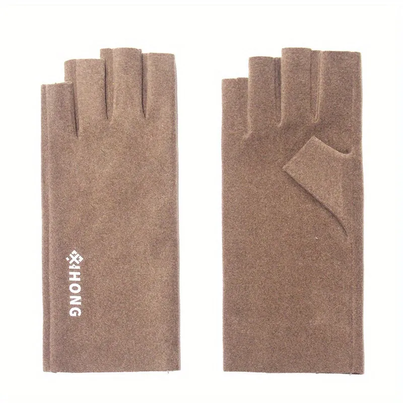 Winter Warm Half Finger Touch Screen Fleece Gloves for Women