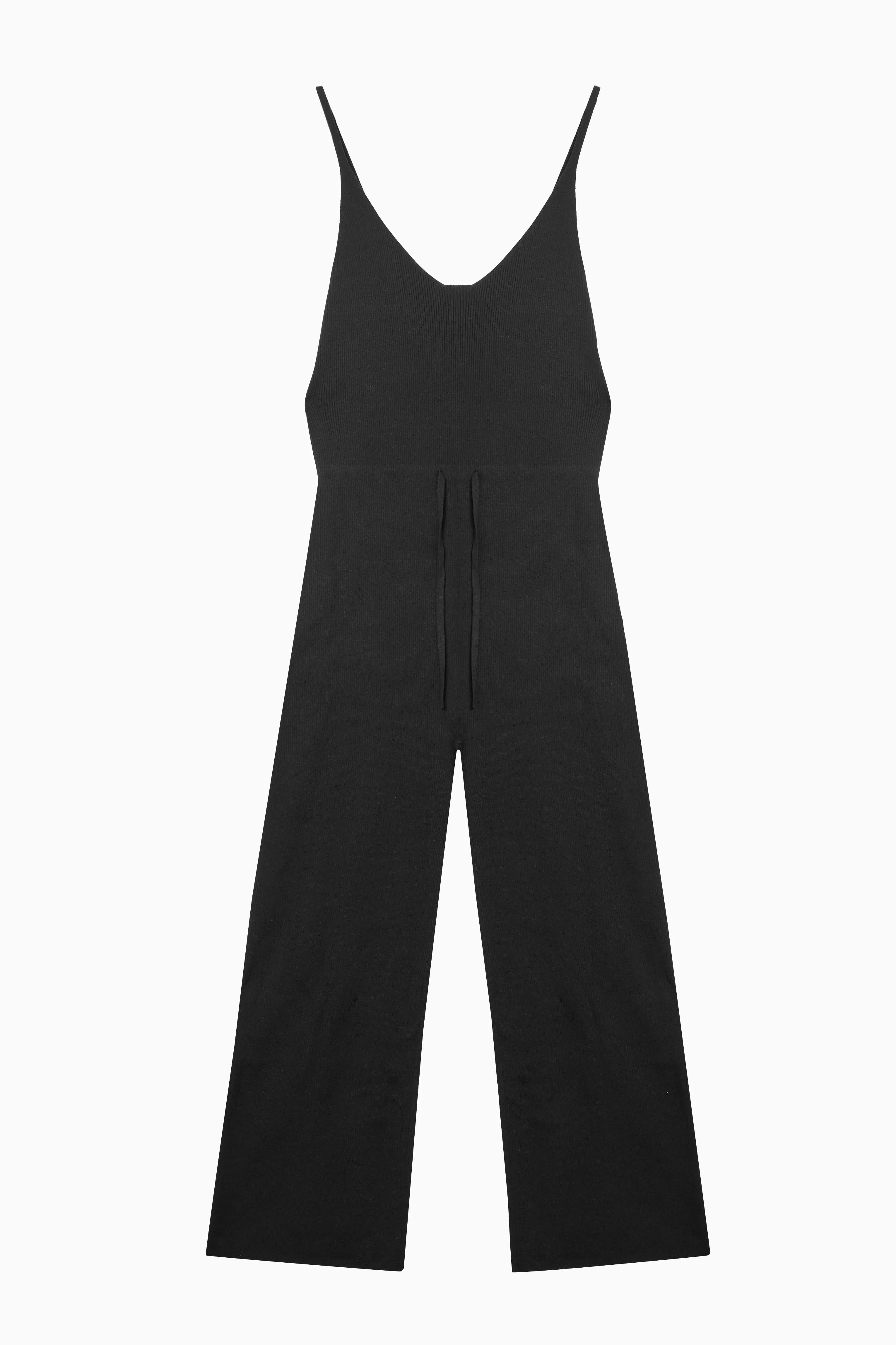 Wolf & Whistle Lounge Black Knitted Jumpsuit