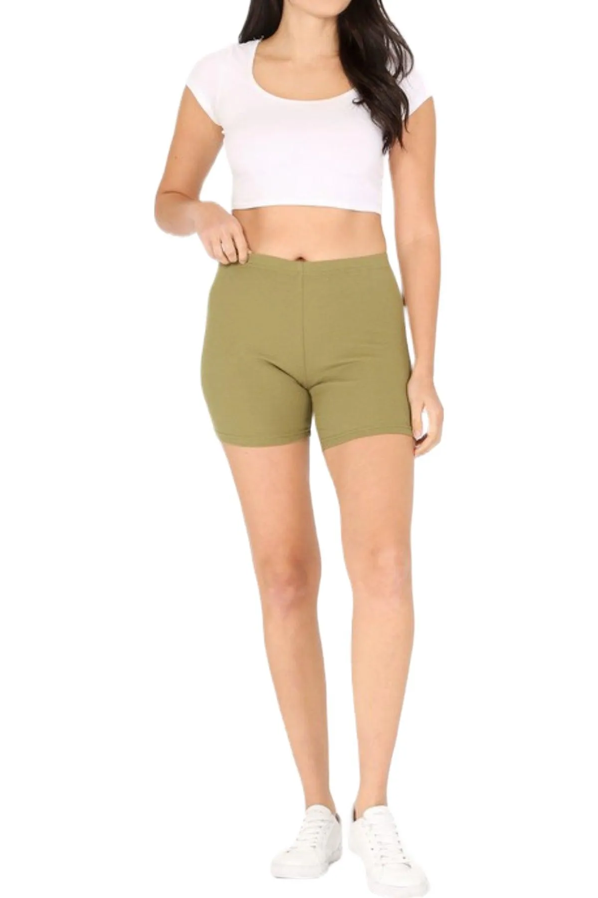 Women's Baby Ribbed Biker Shorts