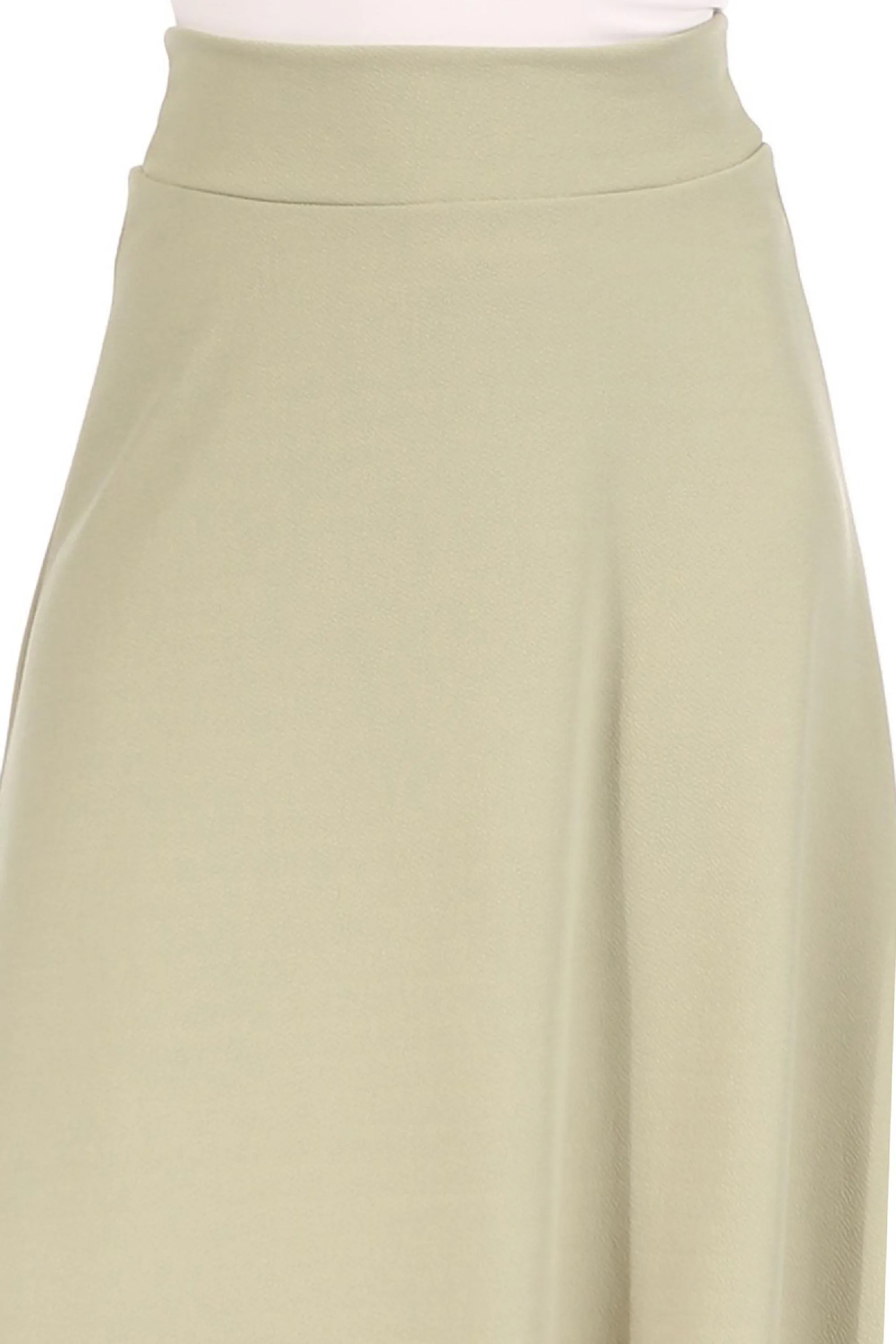 Women's Casual Solid High Waisted Flare A-line Midi Skirt with Elastic Waistband