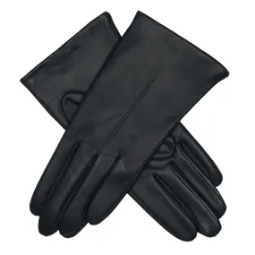 Women's Single-Point Fleece-Lined Leather Gloves