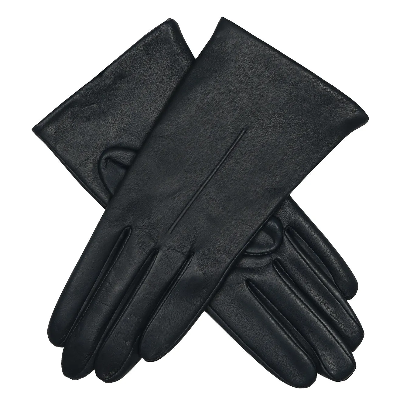 Women's Single-Point Fleece-Lined Leather Gloves